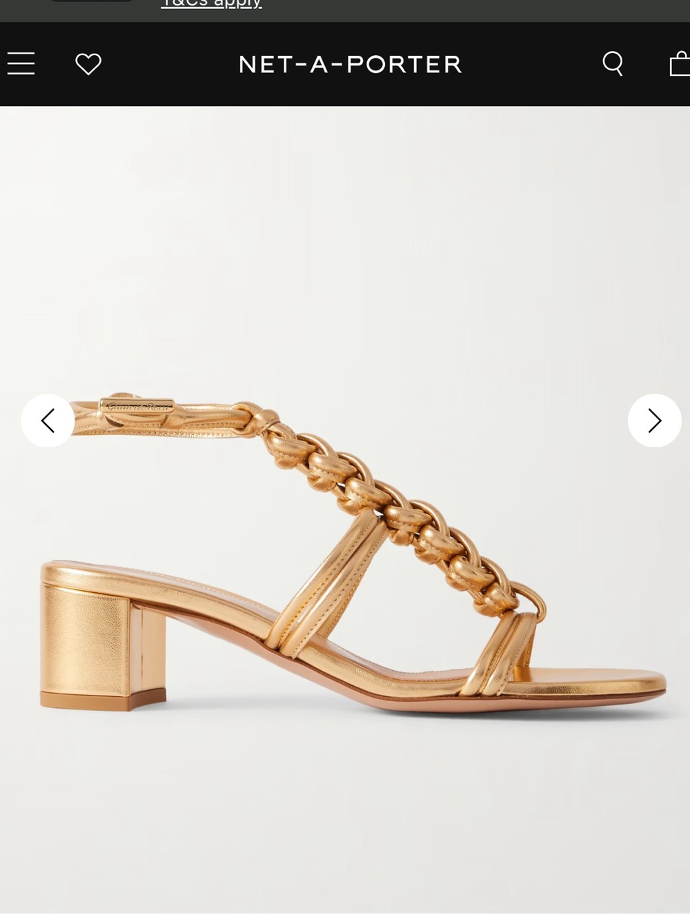 Gianvito Rossi Capua 45 braided metallic leather sandals